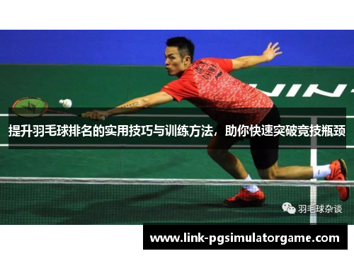 提升羽毛球排名的实用技巧与训练方法，助你快速突破竞技瓶颈